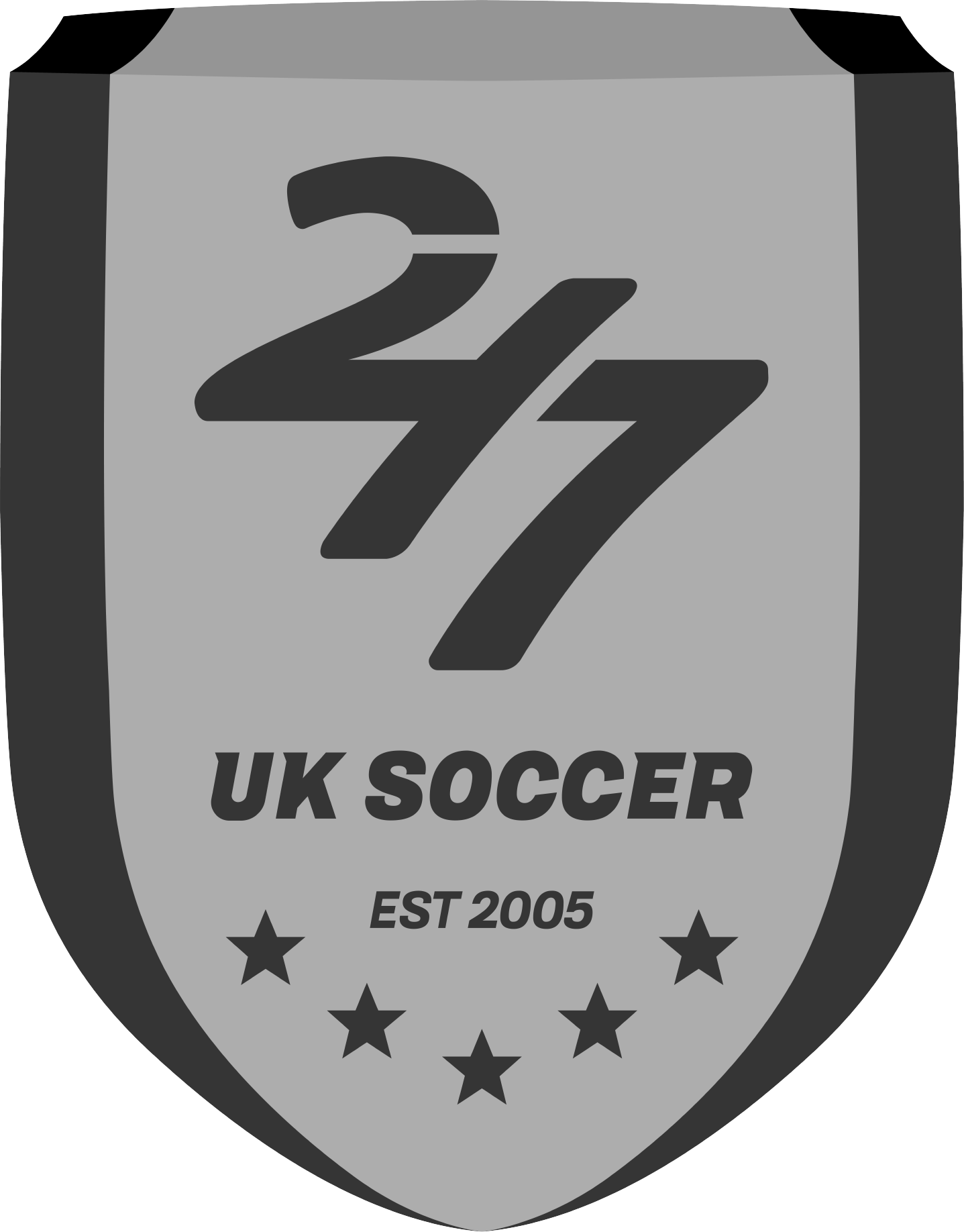 24-7 UK Soccer Crest - Grey