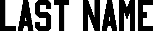 2" Pro Block/Narrow "NAME" BLACK