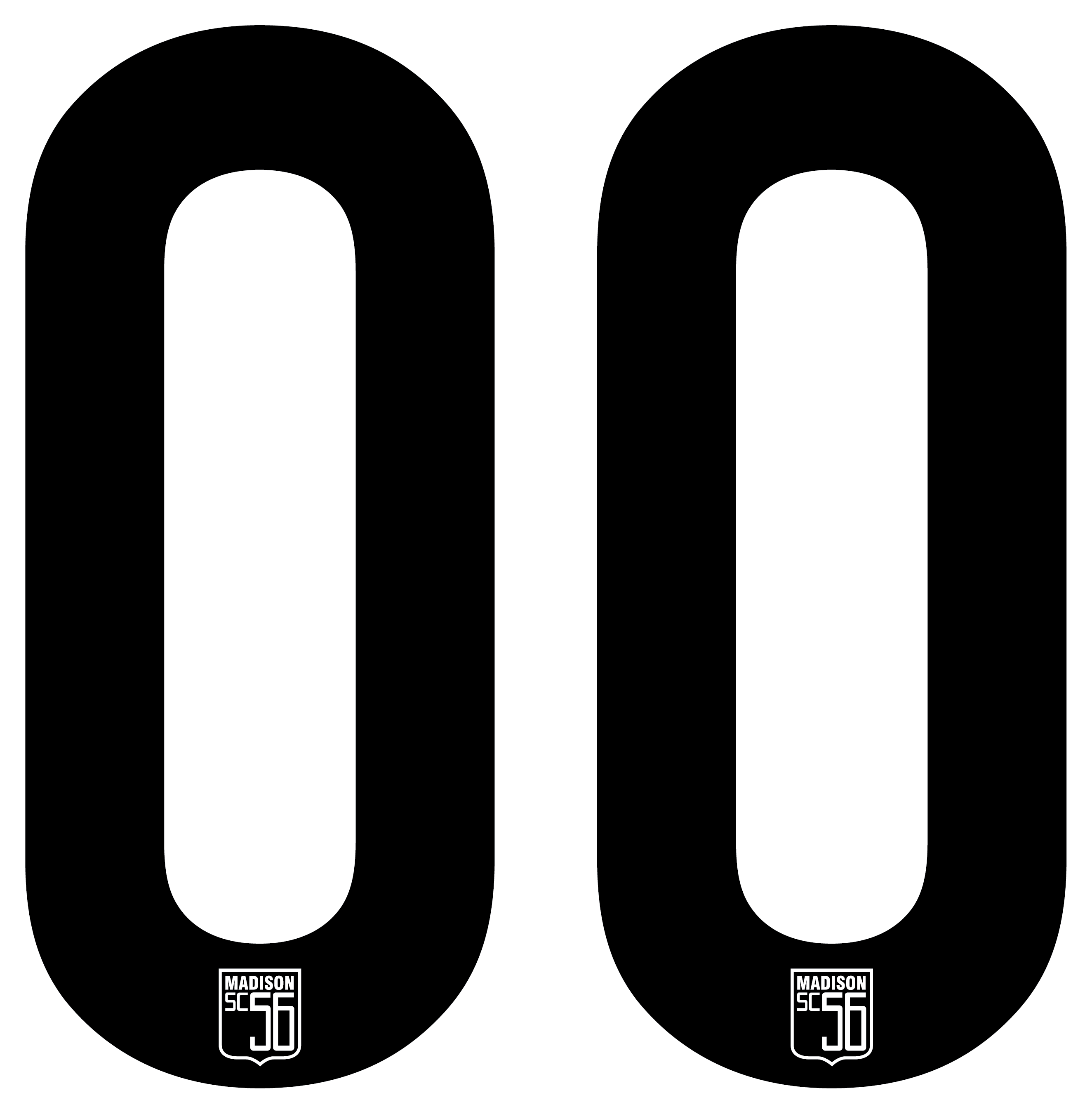 56ers Numbers 9in Black